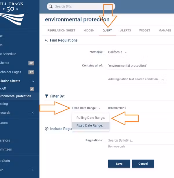 Click the query tab then fixed date range then rolling date range in the drop down menu