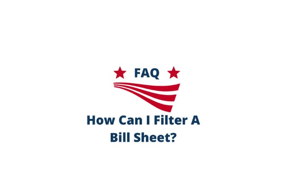 How to Filter the Bills in your Bill Sheet