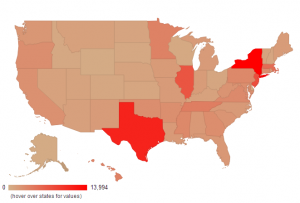Introduced Bills Heat Map Introduced Bills Heat Map