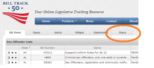 Bill Sheet Tab Screen Shot