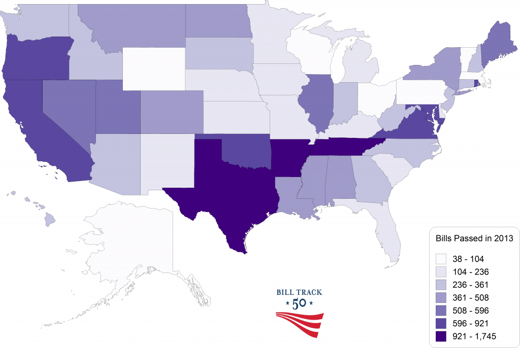 Bills Passed 2013 Heat Map