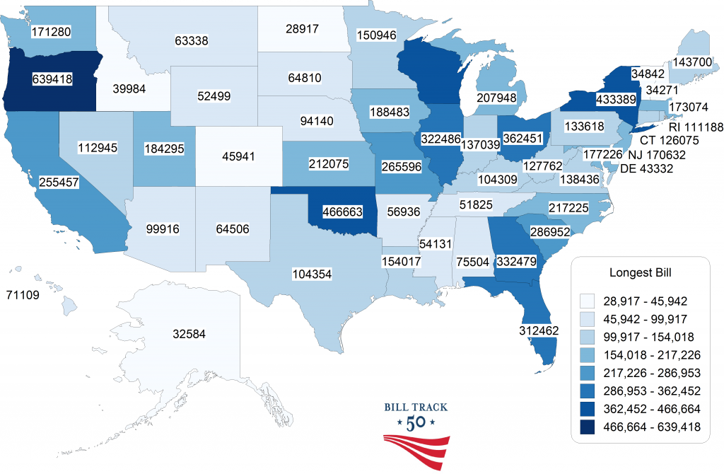 Longest Bill Heat Map