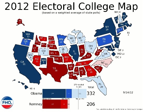 Proportional Map of the Electoral College