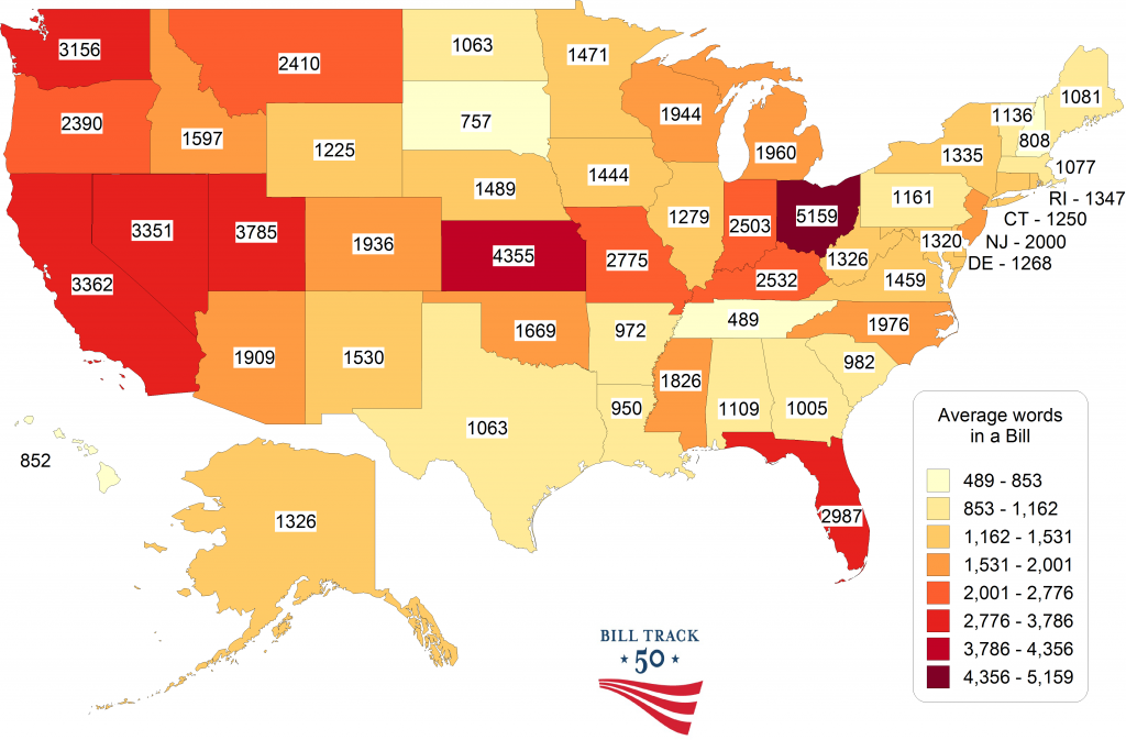 Heat map of average bill length