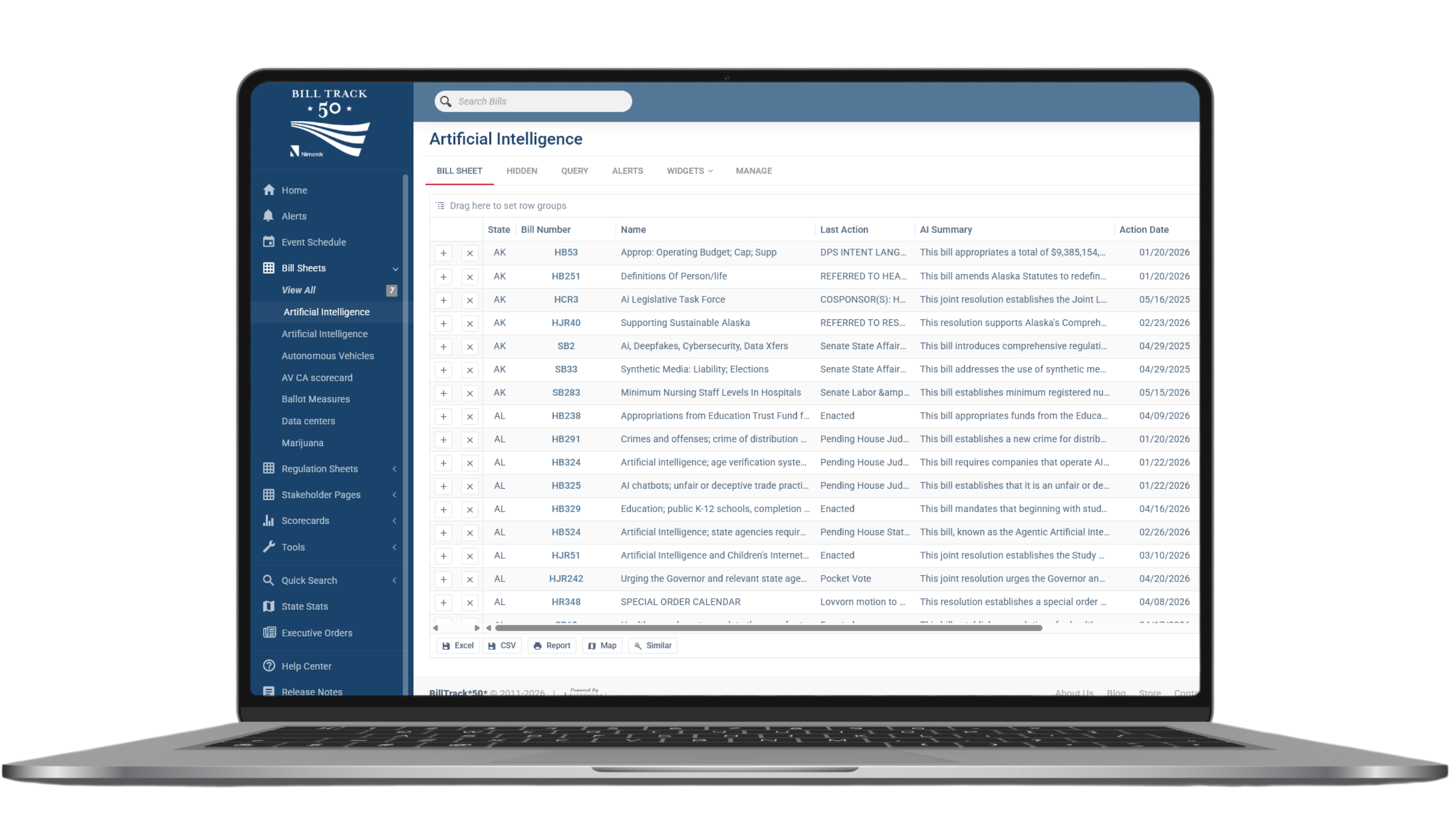 AI-Powered Legislation Tracking with BillTrack50