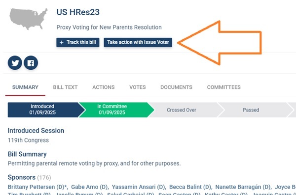 IssueVoter link at top of page