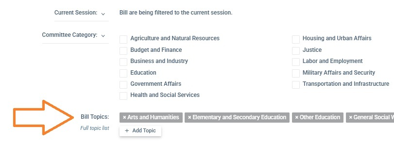 Find Bills by Topic — Now Live on Query Sheets